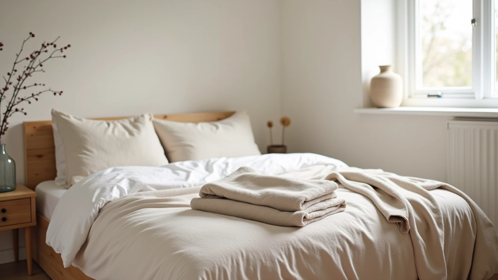 Well-organized bedroom showcasing practical decluttering and neutral colour scheme